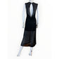 Sandro Black Sleeveless Plisse Midi Cocktail Dress Size M