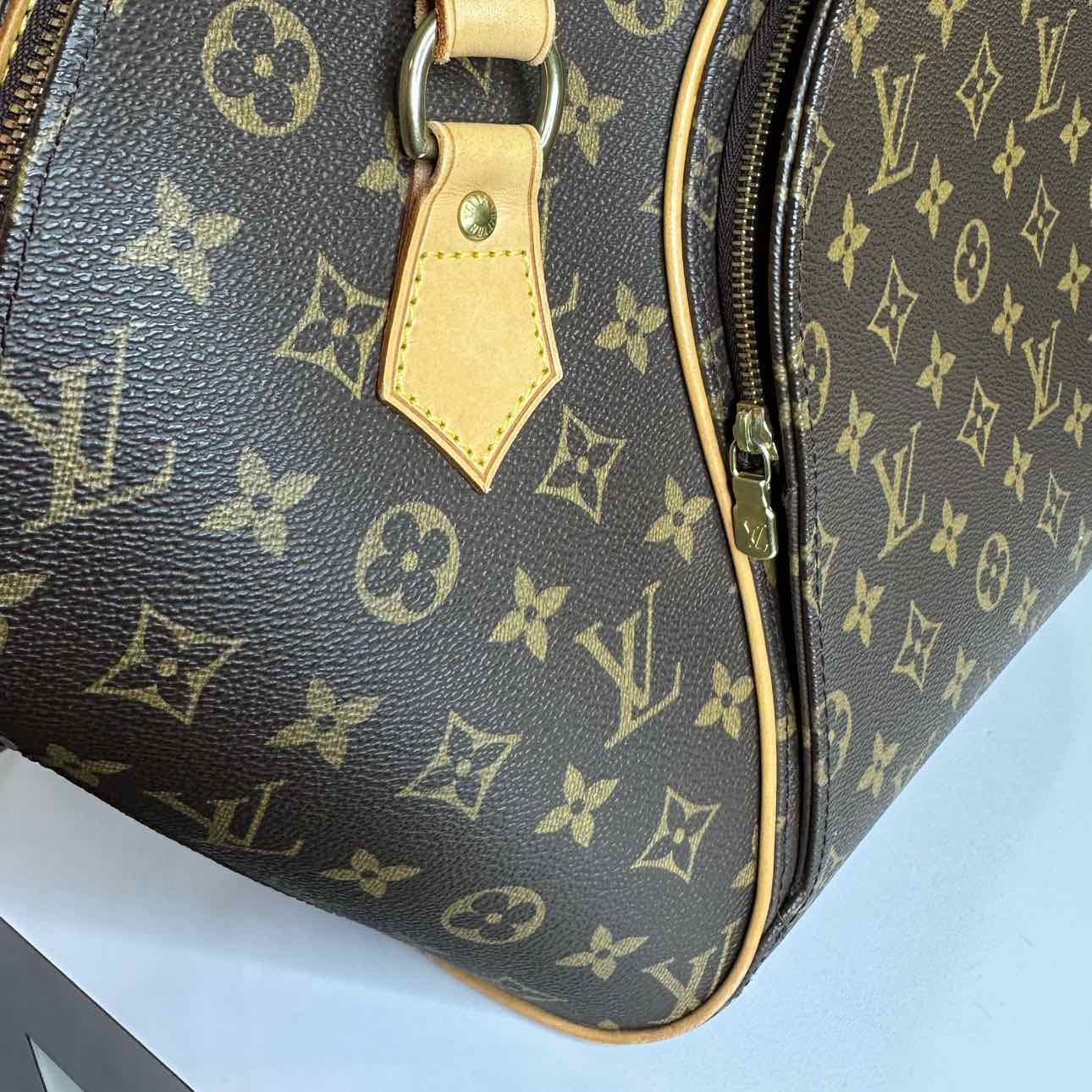 Louis Vuitton Brown Leather Ellipse GM Monogram Shoulder Bag