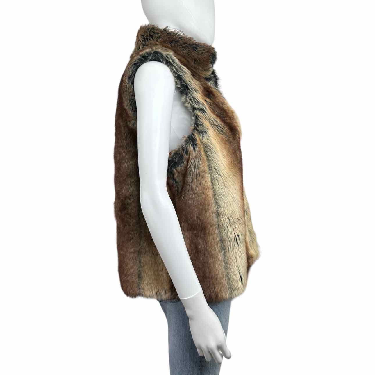 Outdoor Edition by PARKHURST Brown Vegan Fur Vest Size XL