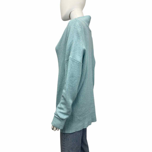 Lilla P Blue Split Neck Sweater Size XL