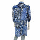Chico's Blue Sheer Print Tunic Size M