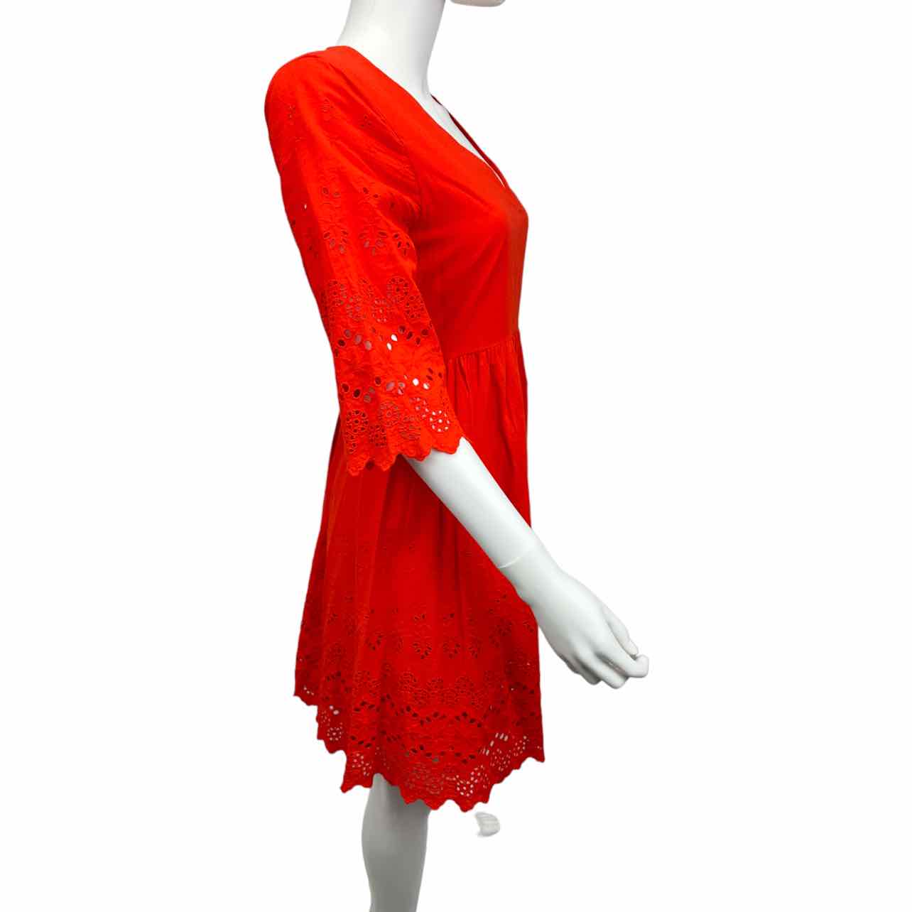 red madewell dress Shop Online Its an effortless style Madewell Bright Orange Eyelet Dress