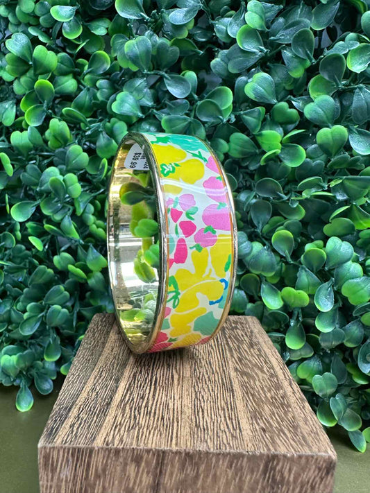 Lilly Pulitzer NWT Floral Photodome Bangle Bracelet