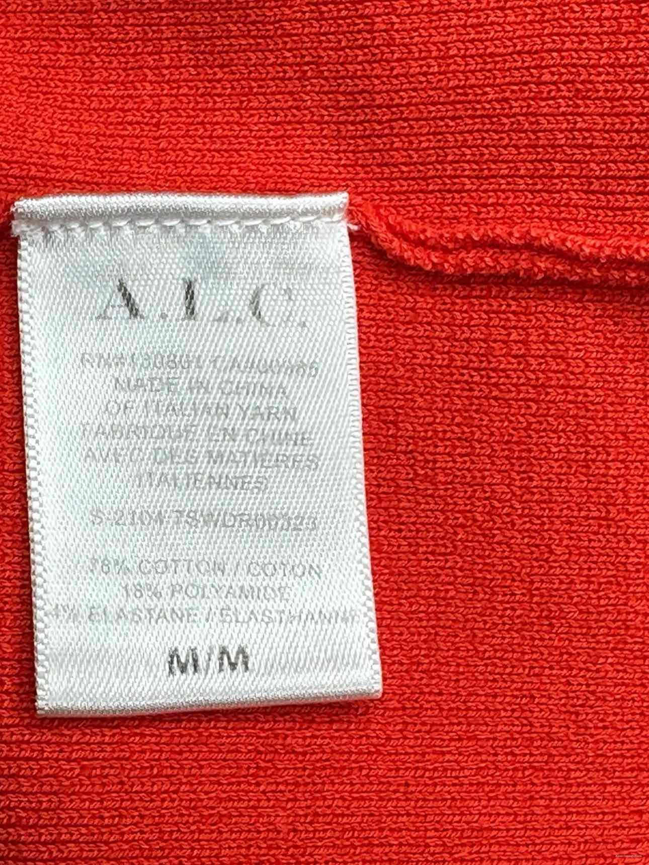 A.L.C Orange Cotton Blend Knit Dress Size M