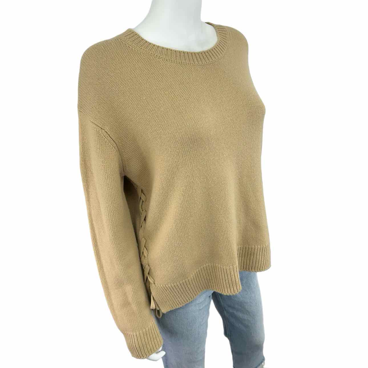 vince. Tan 100% Cashmere Sweater Size S