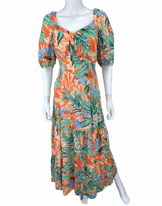 OLIVER BONAS Floral Tropical Print Maxi Dress Size 8
