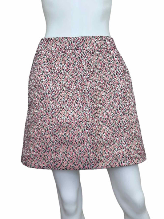 J. Crew Pink Brocade Mini Skirt Size 8