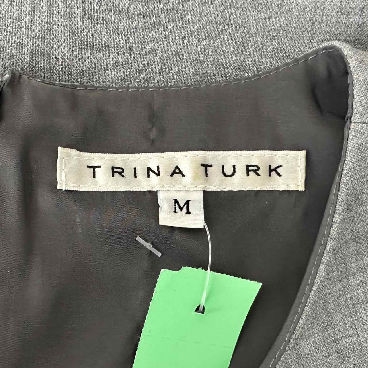 Trina Turk Grey Blouse Size M