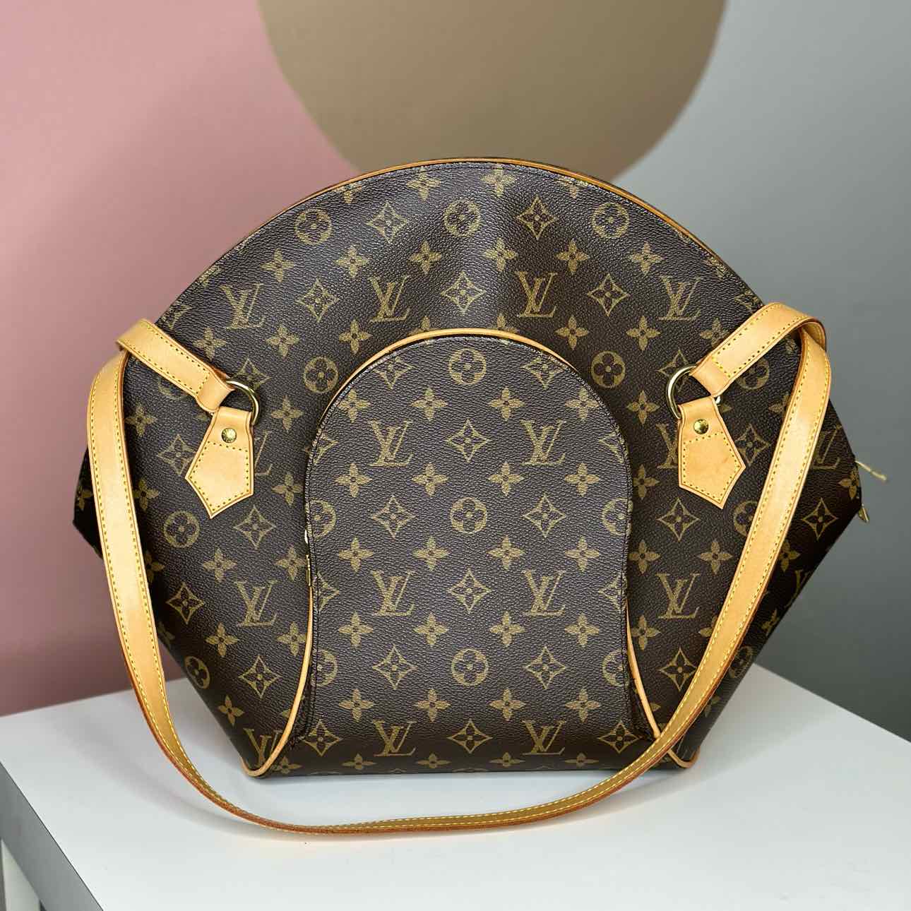 LV brown monogram leather purse