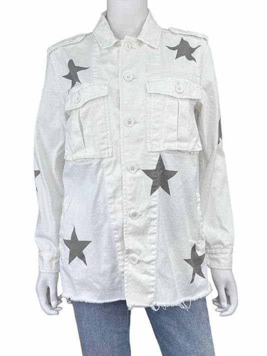 PISTOLA White Star Print Utility Jacket Size S