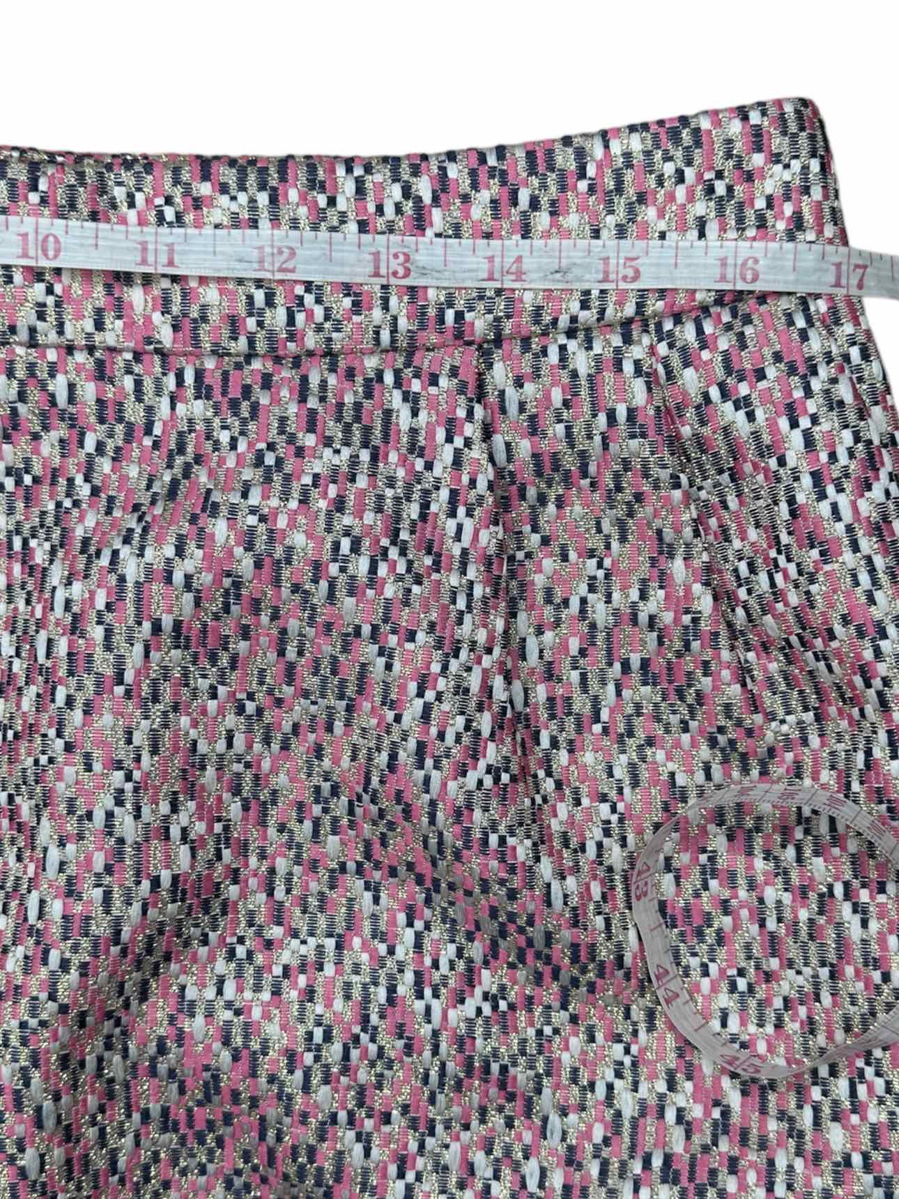 J. Crew Pink Brocade Mini Skirt Size 8