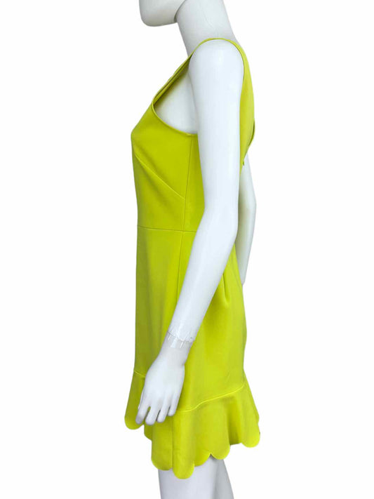 J. Crew Neon Yellow Ruffle Hem Dress Size 4