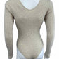dh New York NWT BRIELLE Oatmeal Ribbed Knit Bodysuit Size S