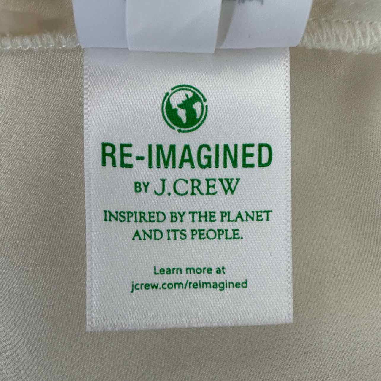 Re-Imagined by J. Crew Silk Cream Blouse Size 10