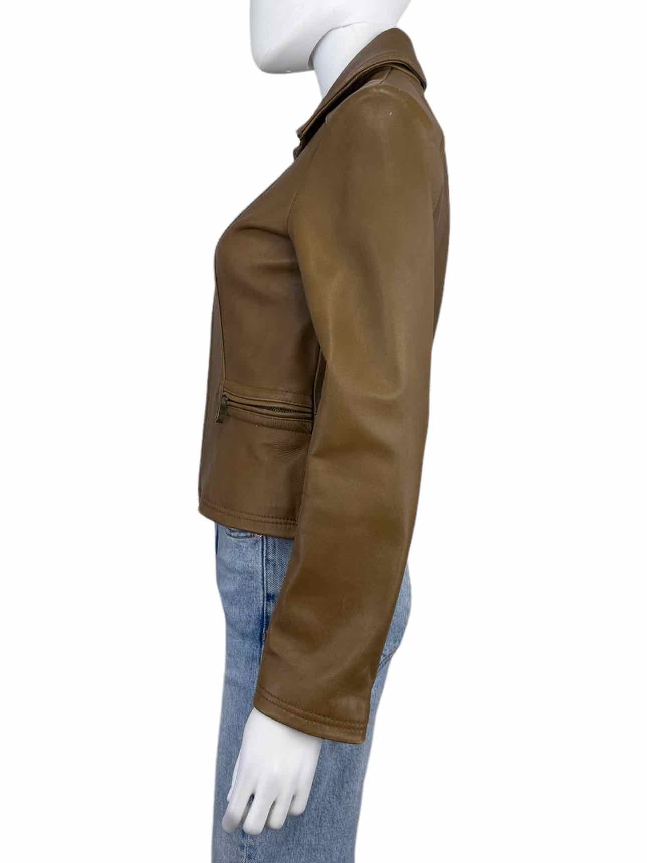 Pelle Moda Tan Vintage Genuine Leather Jacket Size XS