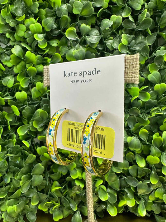Kate Spade NWT Heritage Spade Flower Hoop Earrings