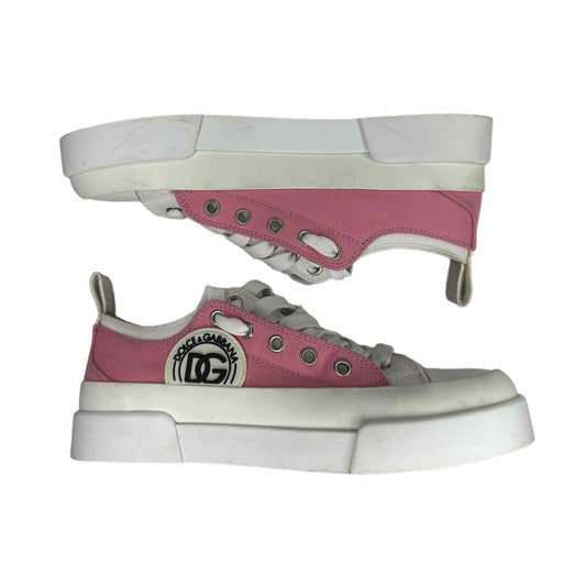 DOLCE & GABBANA Pink PORTOFINO Light Sneaker, pink canvas sneaker