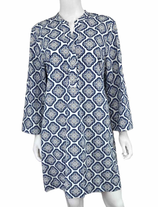 boden Blue 100% Cotton Print Dress Size 12