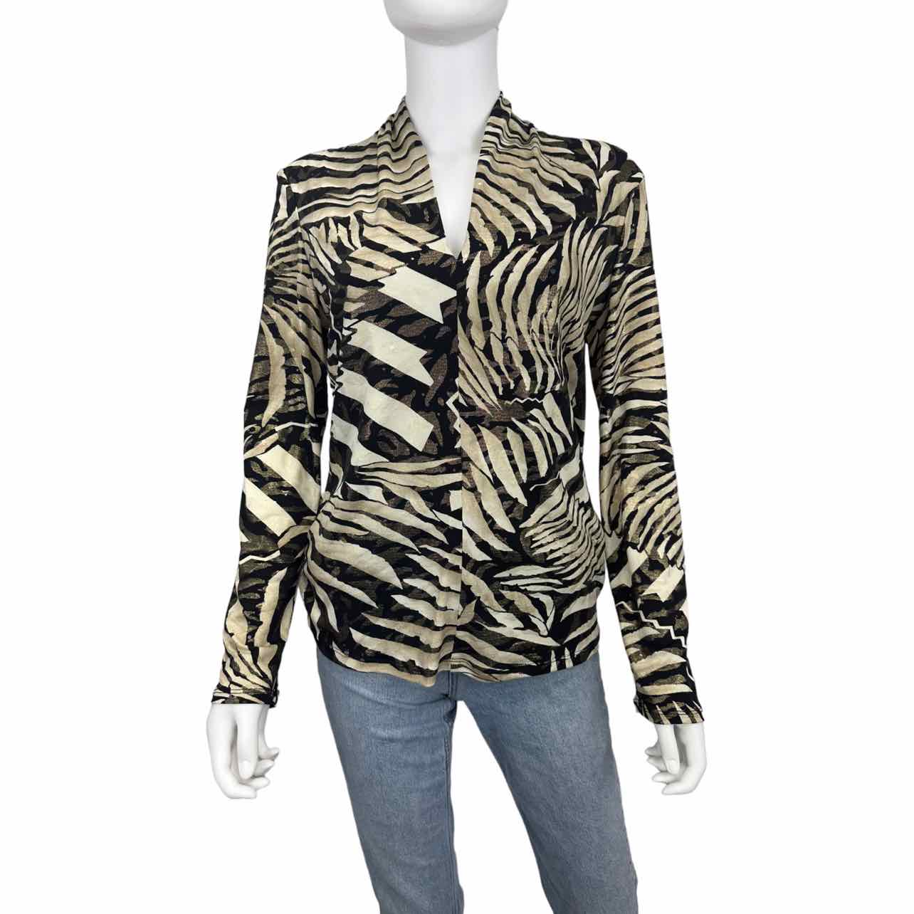 Joseph Ribkoff Zebra Print Blouse Size 12