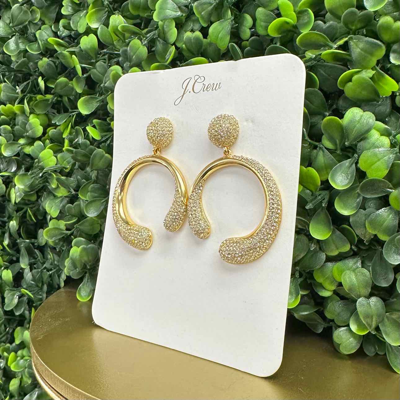 crystal pave earrings