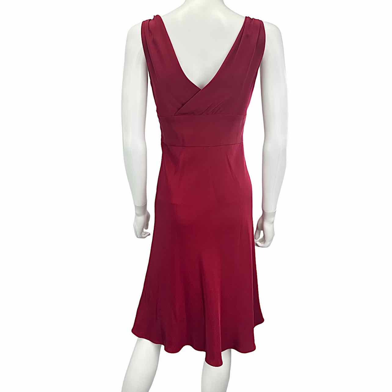 J. Crew Red Silk Sleeveless Dress Size 2P alineconsignment