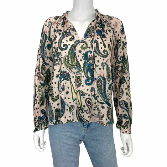 Zadig & Voltaire Pink Paisley Blouse Size XS