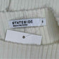 STATESIDE Light Cream Ribbed Knit Mock Neck Top Size S