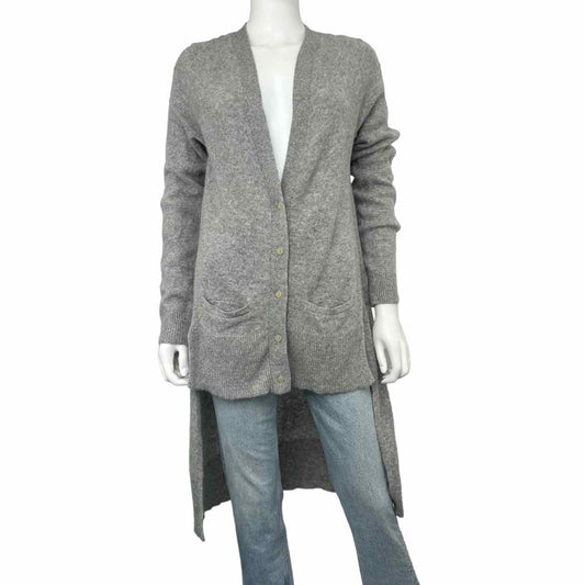 WHITE + WARREN Gray 100% Cashmere Duster Cardigan Size L