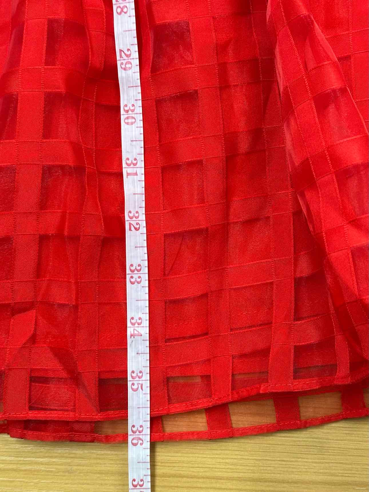 ENGLISH FACTORY NWT Red Organza Mini Dress Size L