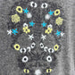 SKULL CASHMERE Gray Wool Blend Embroidered Sweater Size M