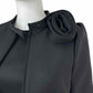 VALENTINO TECHNOCOUTURE Black 2 Piece Dress and Jacket, black rosette jacket