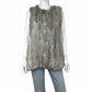ecru Gray 100% Rabbit Fur Vest Size M