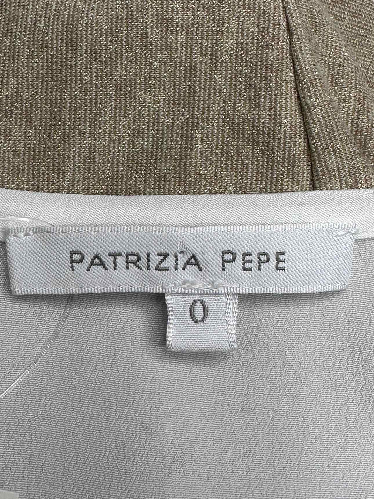 Patrizia Pepe Gold Shimmer Popover Top Size 0