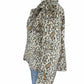 1. STATE Brown Leopard Print Faux Fur Jacket Size M