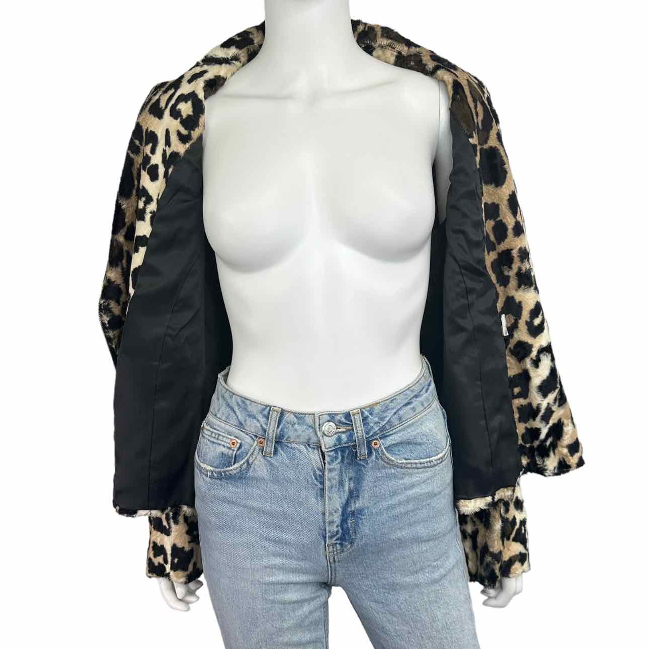 trina turk faux cheetah jacket