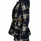 Free People NWT 100% Wool Black Motif Plaid VIVIENNE Raw Cut Wool Jacket Size XS