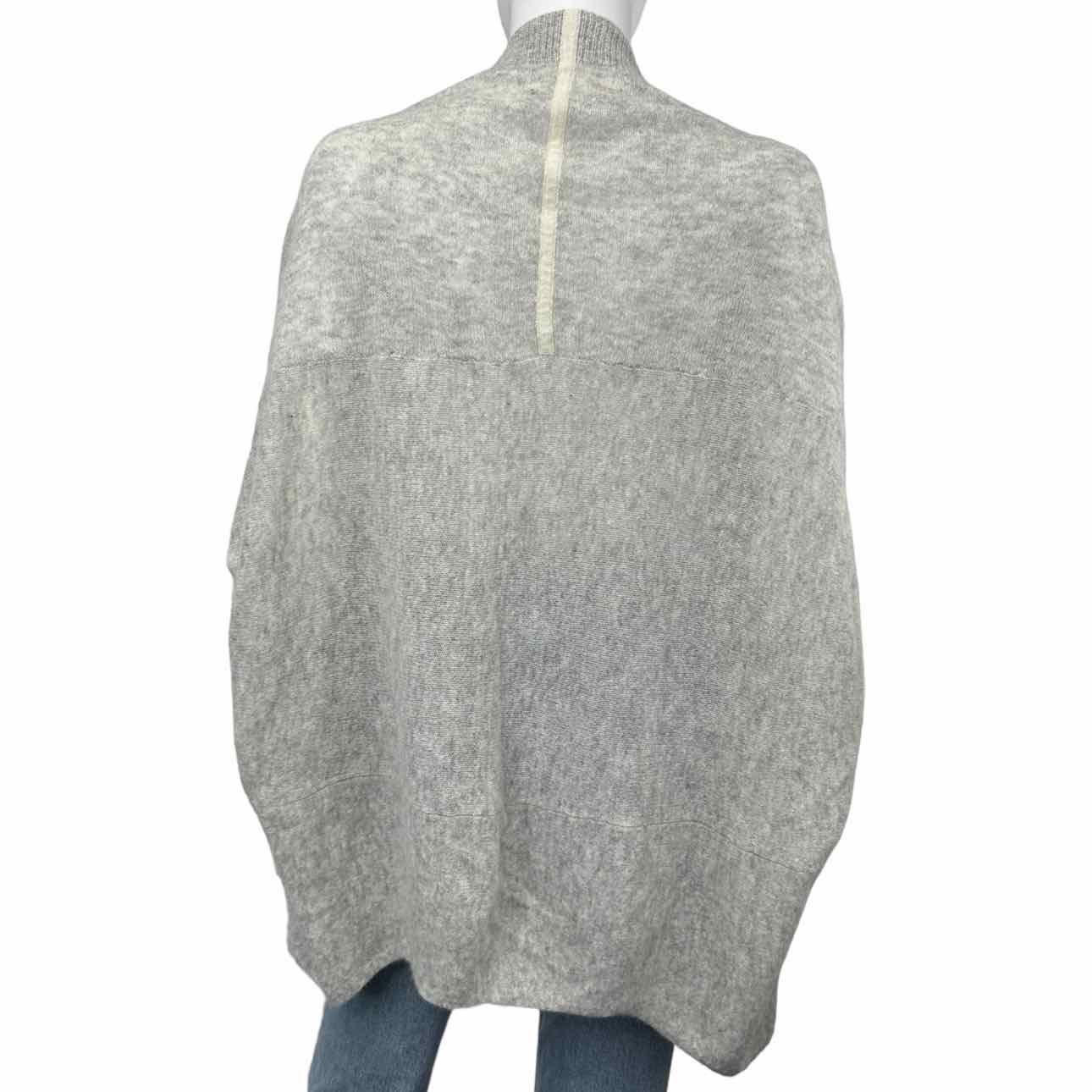 Versatile transitional season cashmere sweater poncho cardigan ￼