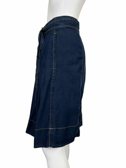 DONNA KARAN New York Blue Chambray Skirt Size S