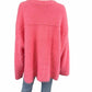 Free People NWT Bright Pink Eyelash Sweater Size L