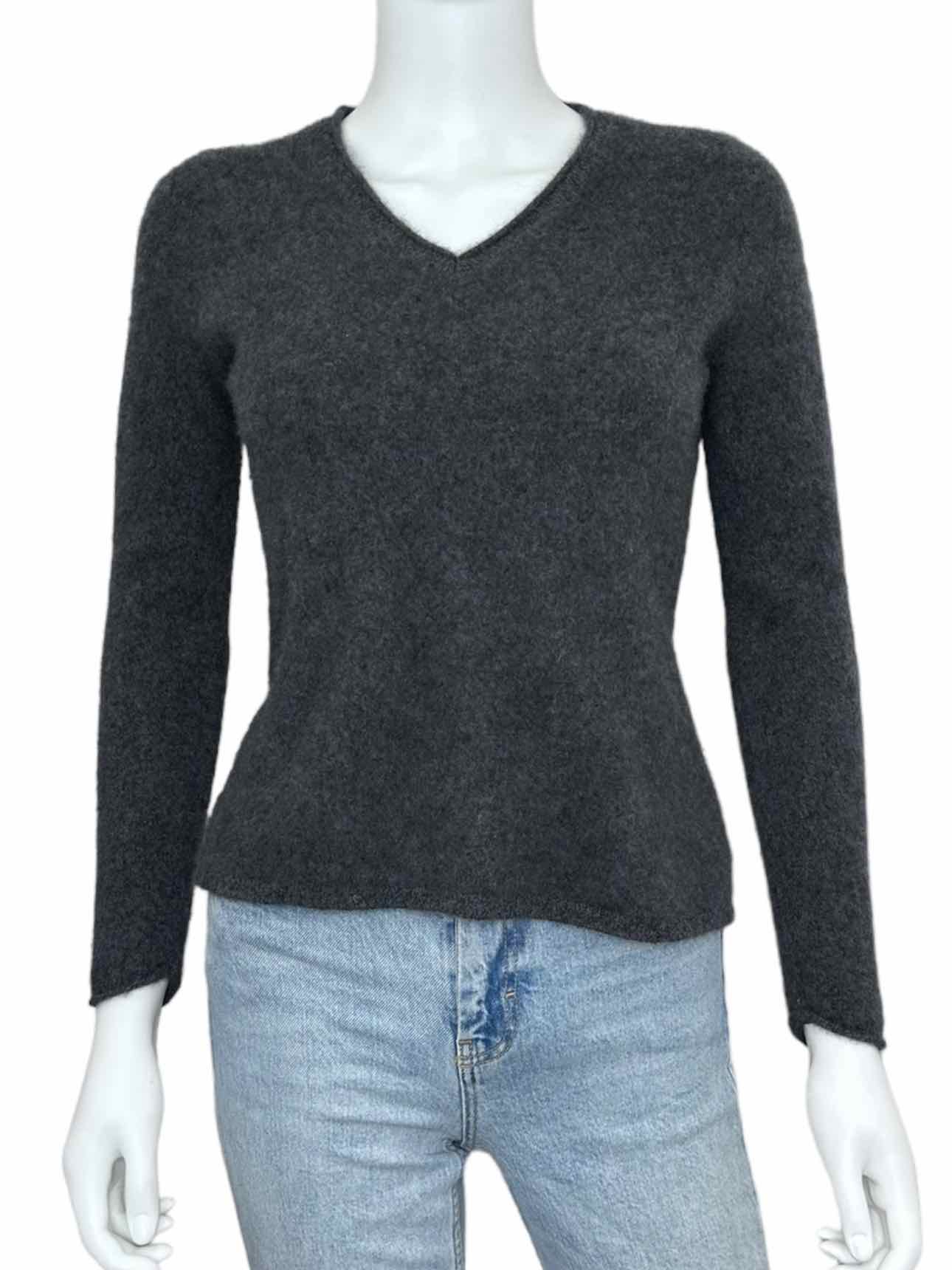 womens gray cashmere sweater
