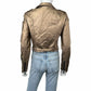 ROMEO & JULIET Bronze Vegan Leather Moto Jacket Size M