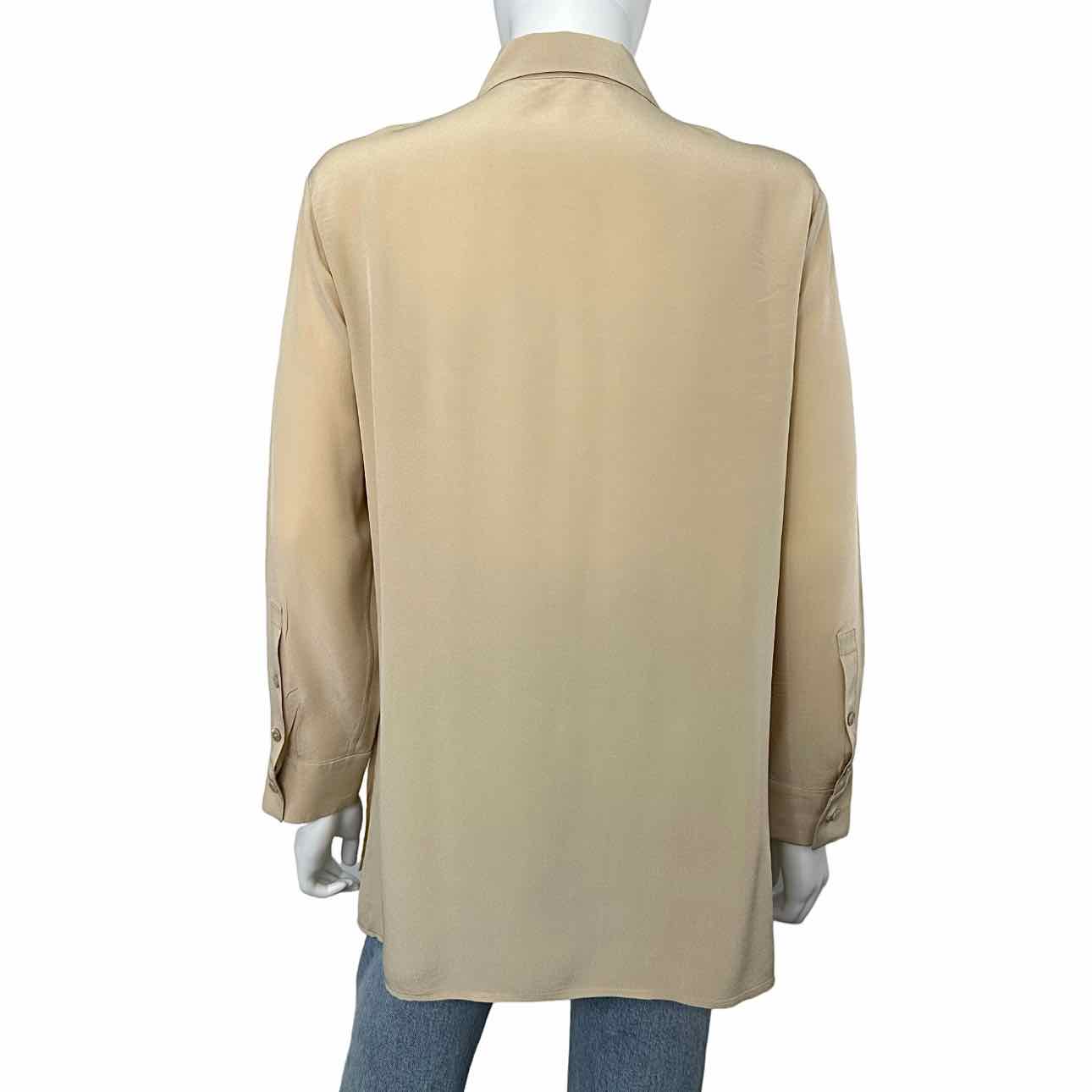 MAGASCHONI Beige 100% Silk Top, back side