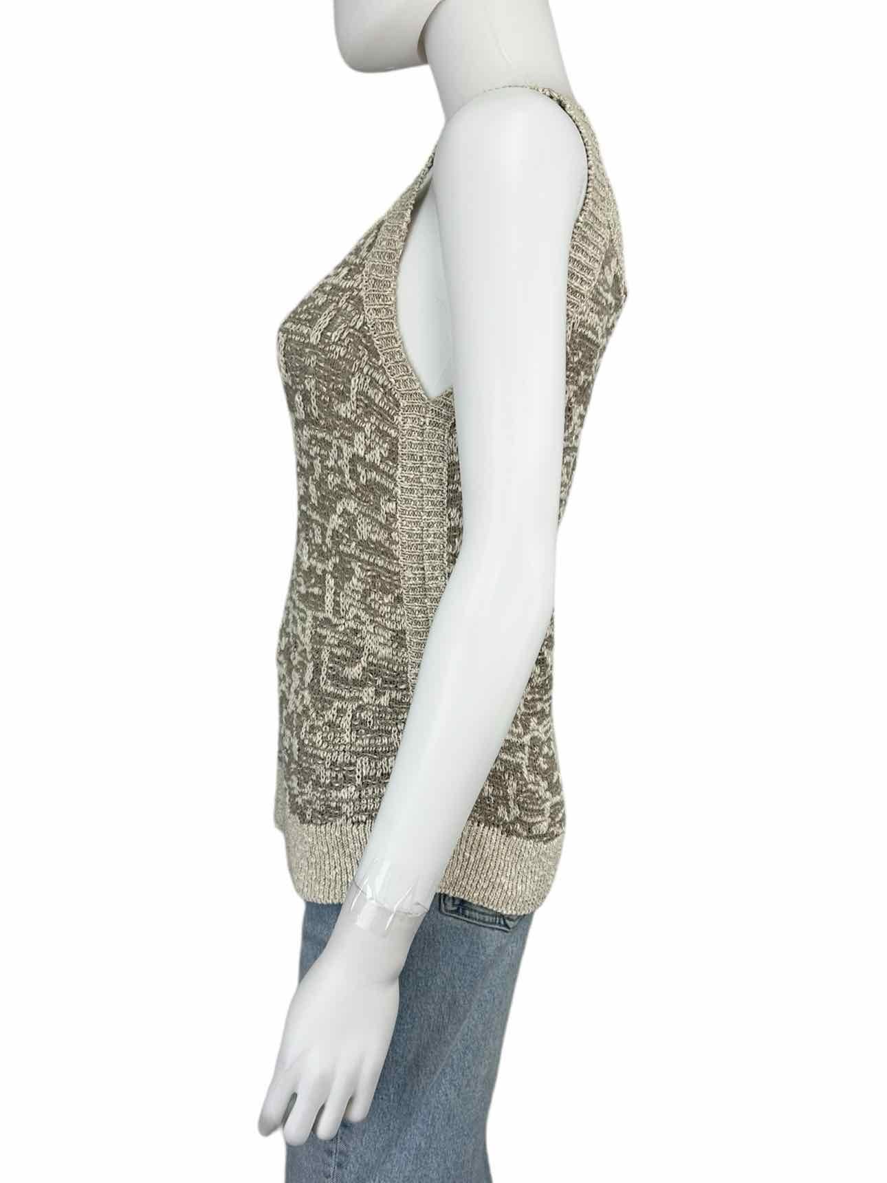 PIAZZA SEMPIONE Tan Linen Blend Sweater Size 38