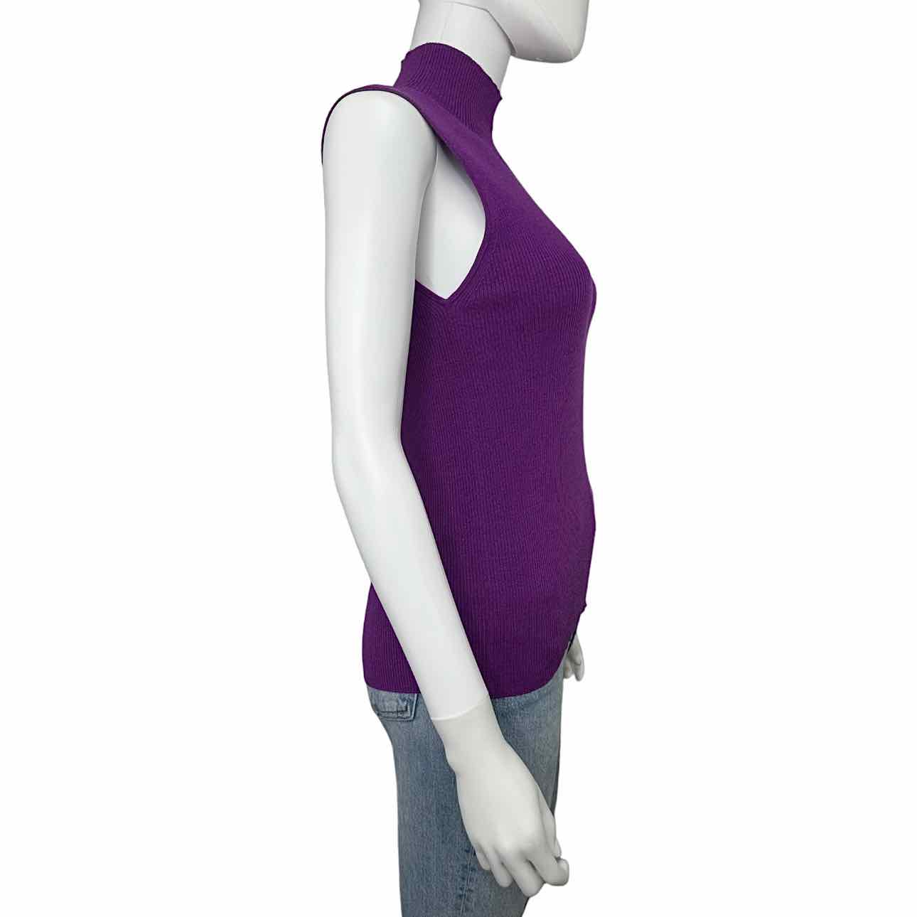 ESCADA Purple Wool Silk Blend Turtleneck Sweater Size 10