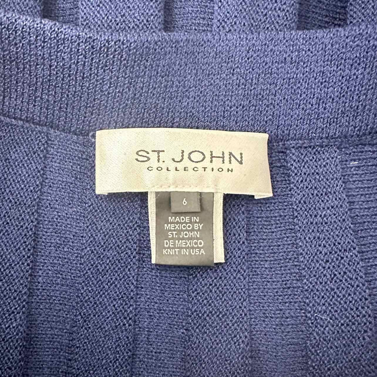 St. John Navy Knit Skirt Size 6