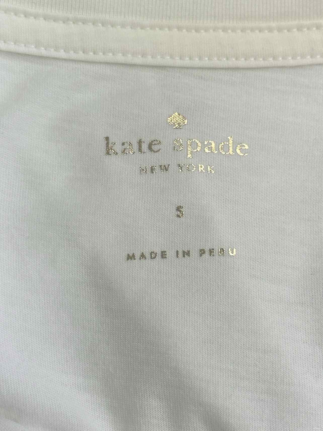 Kate Spade White Natural Wonder Tee Size S