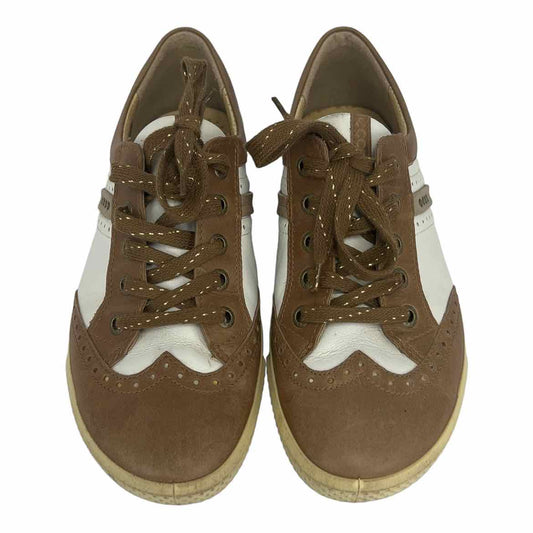 ECCO Tan Leather Lace Up Oxford Sneaker Size 38