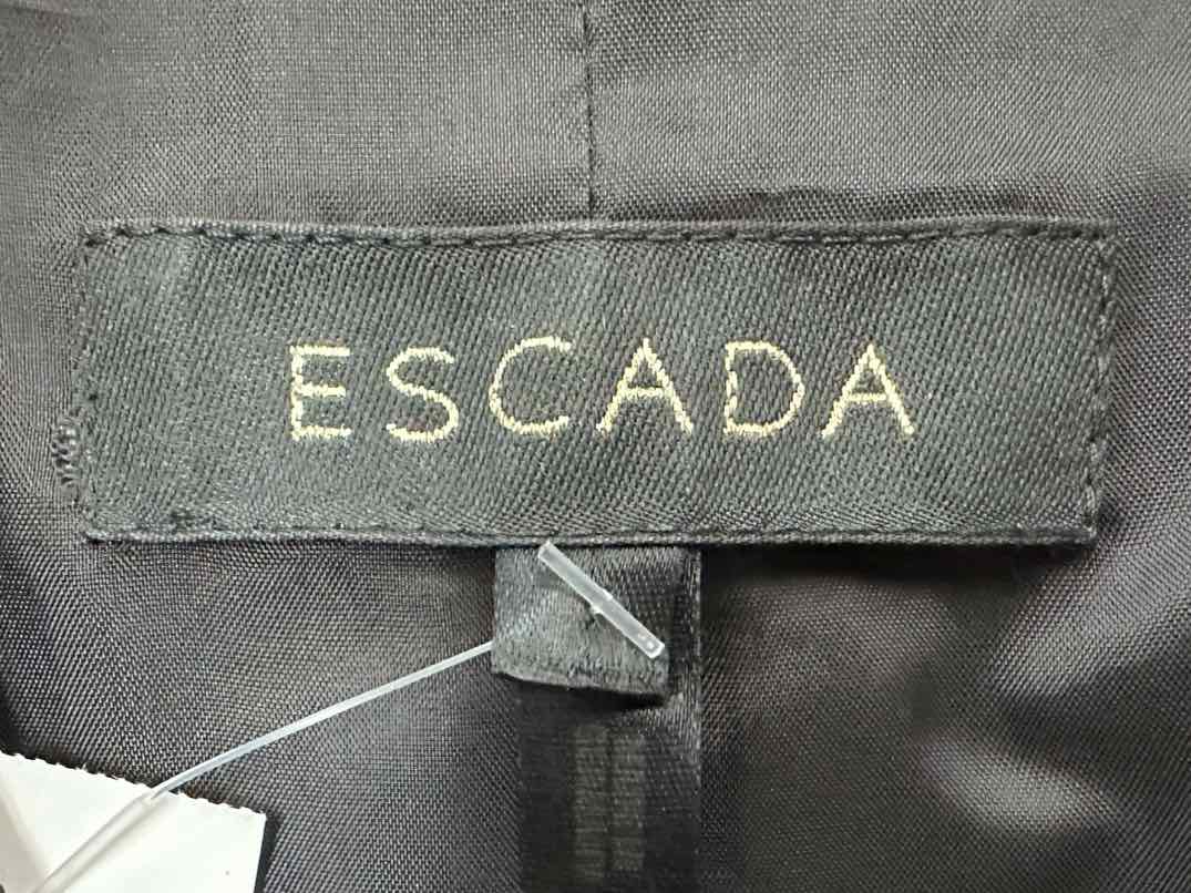 ESCADA Black Wool Floral Embroidered Blazer Size M