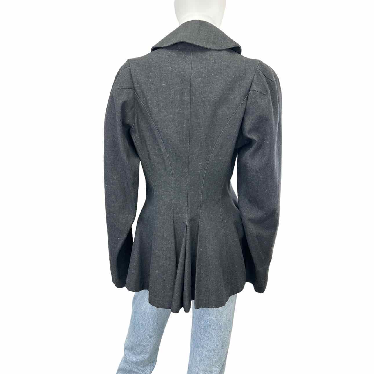 18008KAMALI Vintage Gray Jacket, peplum