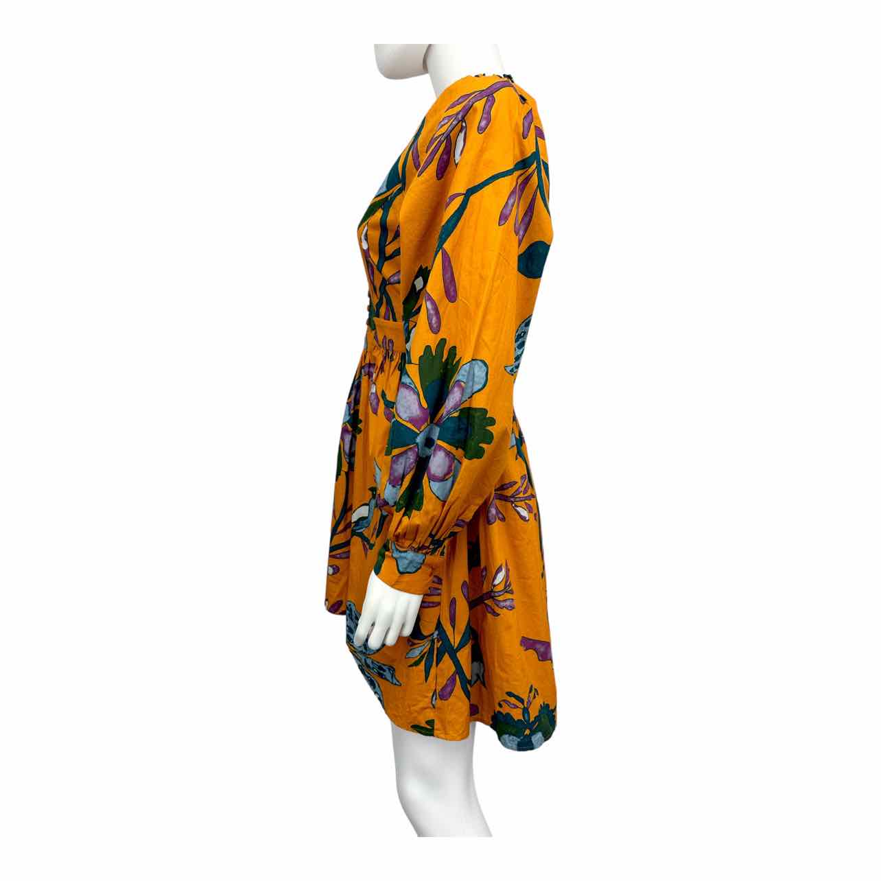 Let Me Be Orange Floral Dress Size XS